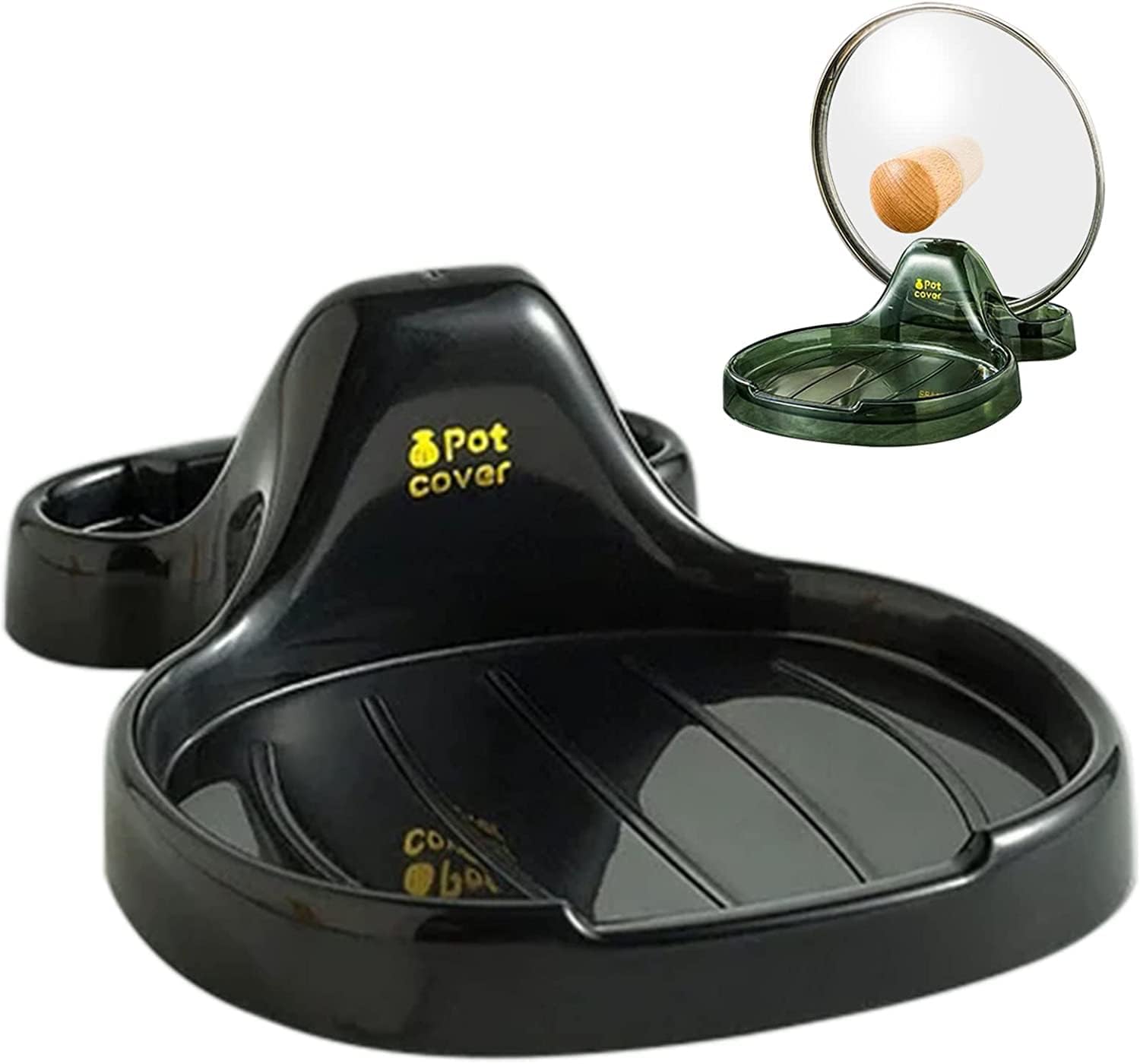 Espátula de cocina multifunción  Soporte para cuchara con soporte para tapa, soporte versátil para tapa de olla, resistente al calor y ecológico,