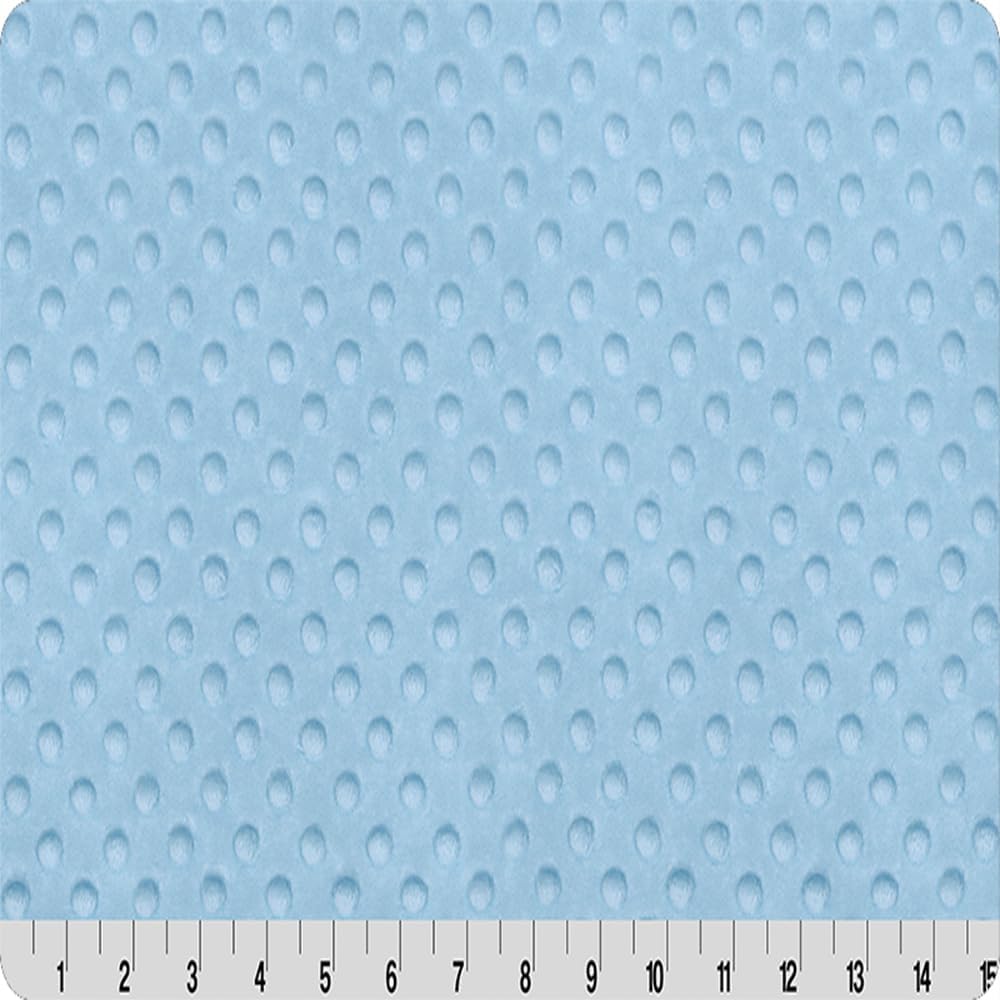 Pico Textiles – Perno de 2 yardas  Tela de punto Minky Dimple color azul bebé  Vendido por The Bolt  Ideal para mantas, batas, juguetes suaves y