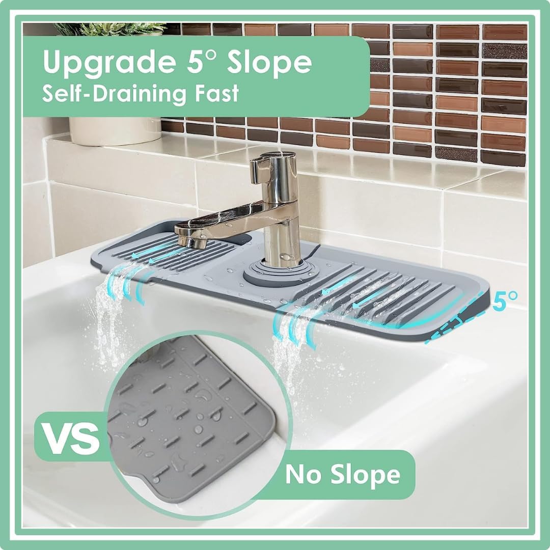 Lakis Drop New VER 2.0 – Protector contra salpicaduras para fregadero, alfombrilla de silicona para grifo, accesorios para fregadero de cocina,