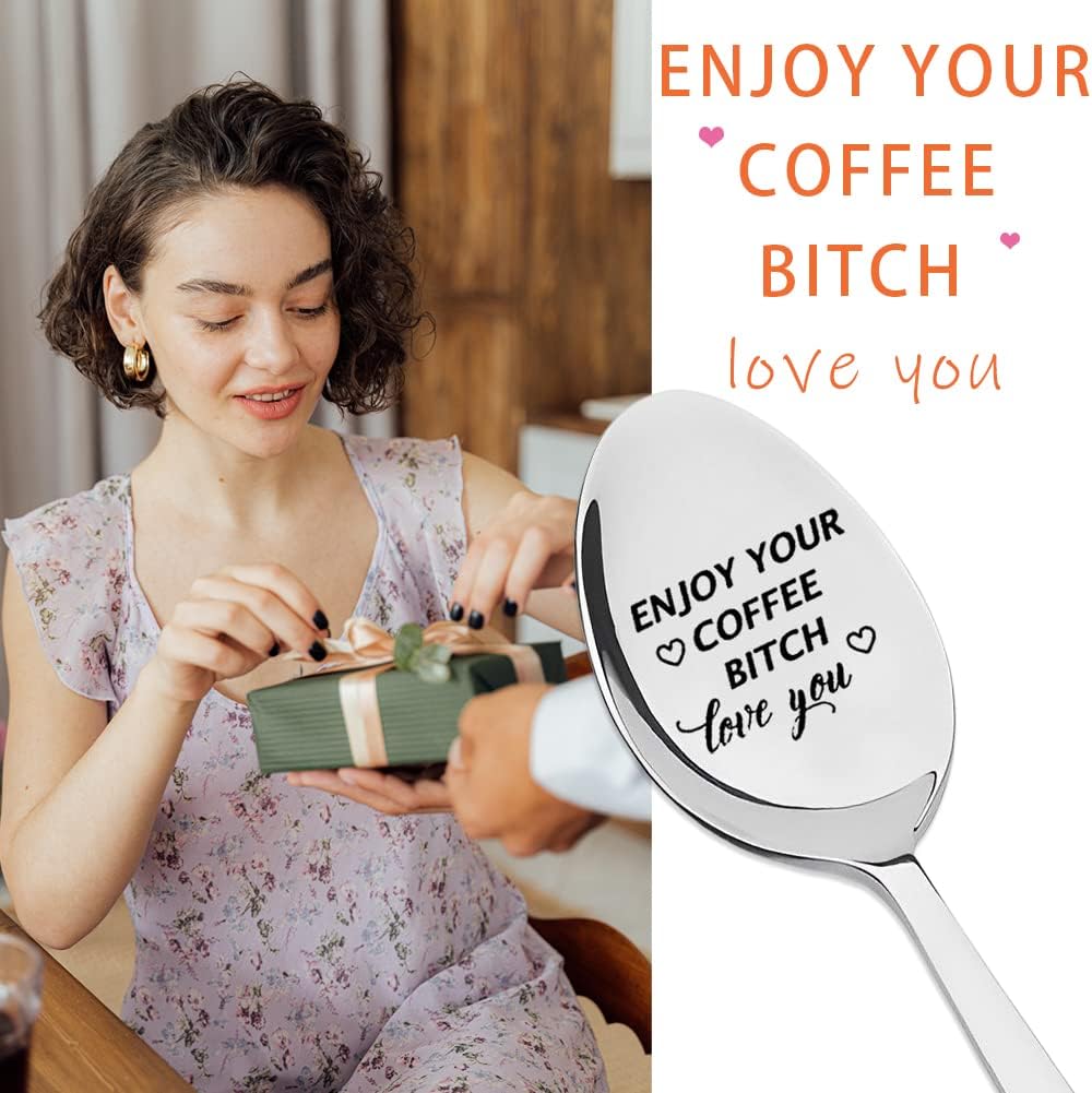Cuchara de regalo para mejores amigas, regalos para mujeres y hombres, divertidas cucharas de café para mejores amigos, regalos de cumpleaños para