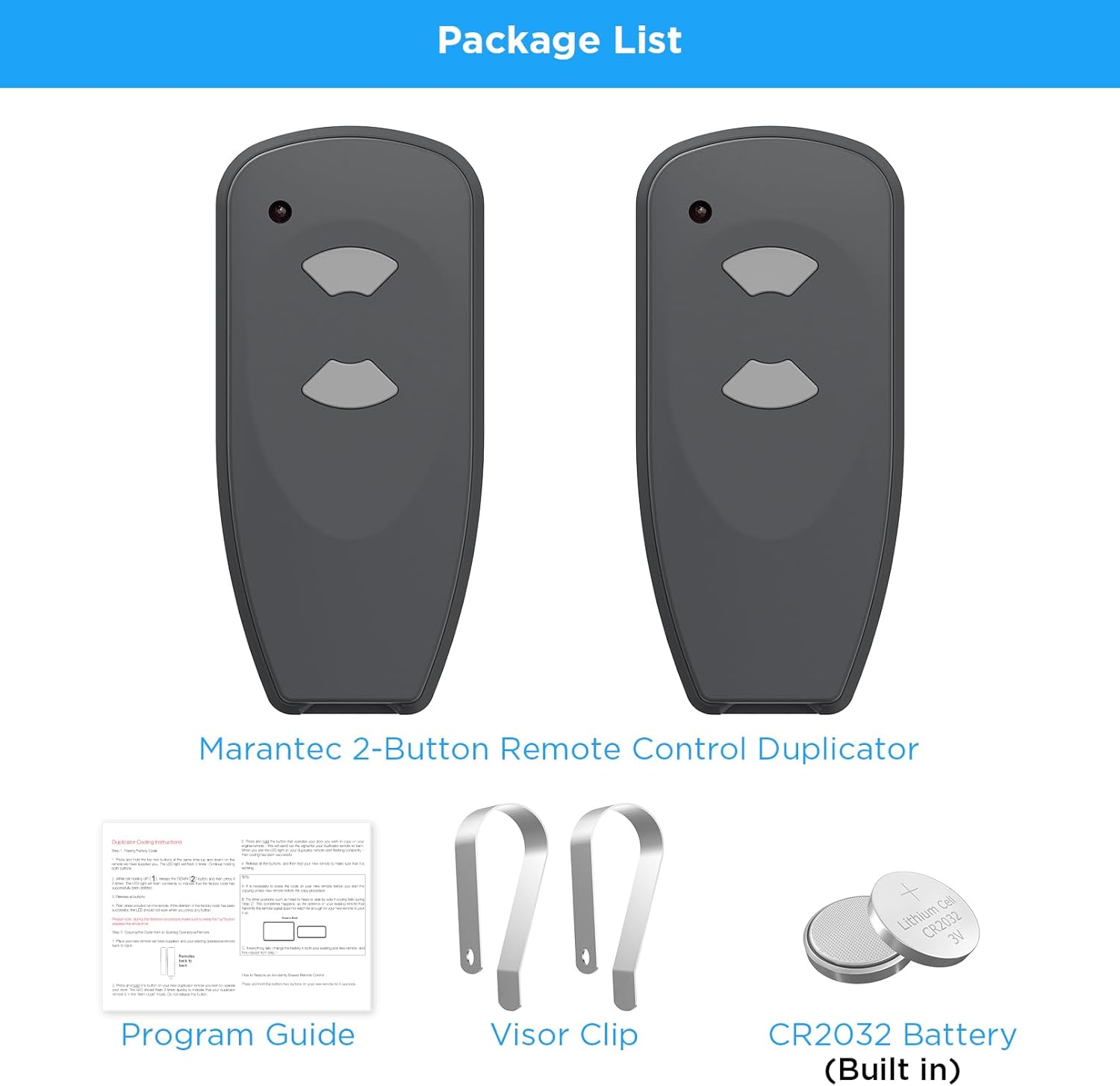 Marantec – Control remoto para puerta de garaje, control de apertura de puerta de garaje de 315 MHz, compatible con Marantec M3-2312, teclado de