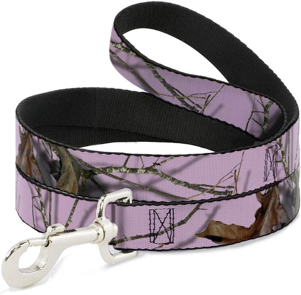 Correa para perro Mossy Oak Country Roots Camo Rosa Bebé 6 pies de largo 0.5 pulgadas de ancho