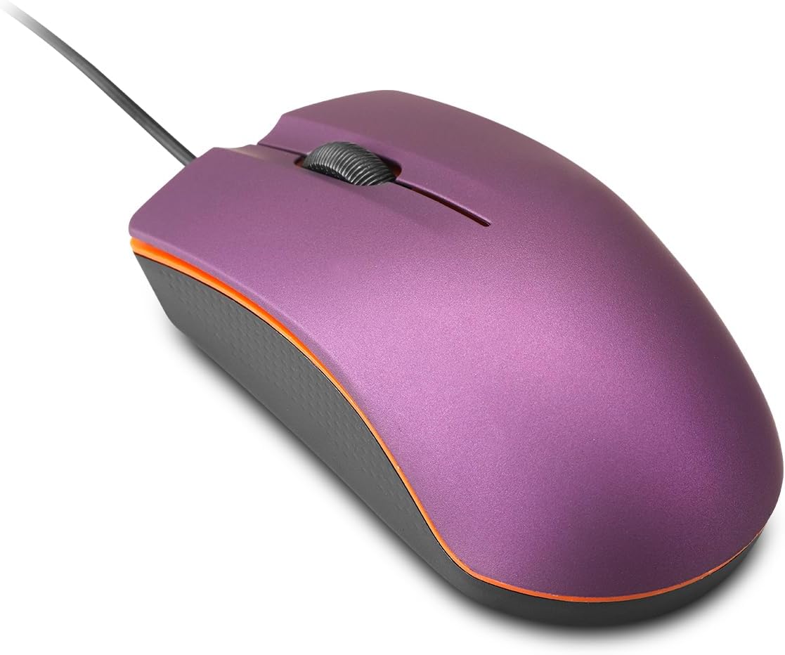 Guiheng Ratón con cable, mouse USB con cable para mano derecha o izquierda, mouse ergonómico de computadora con clics duraderos para PC,