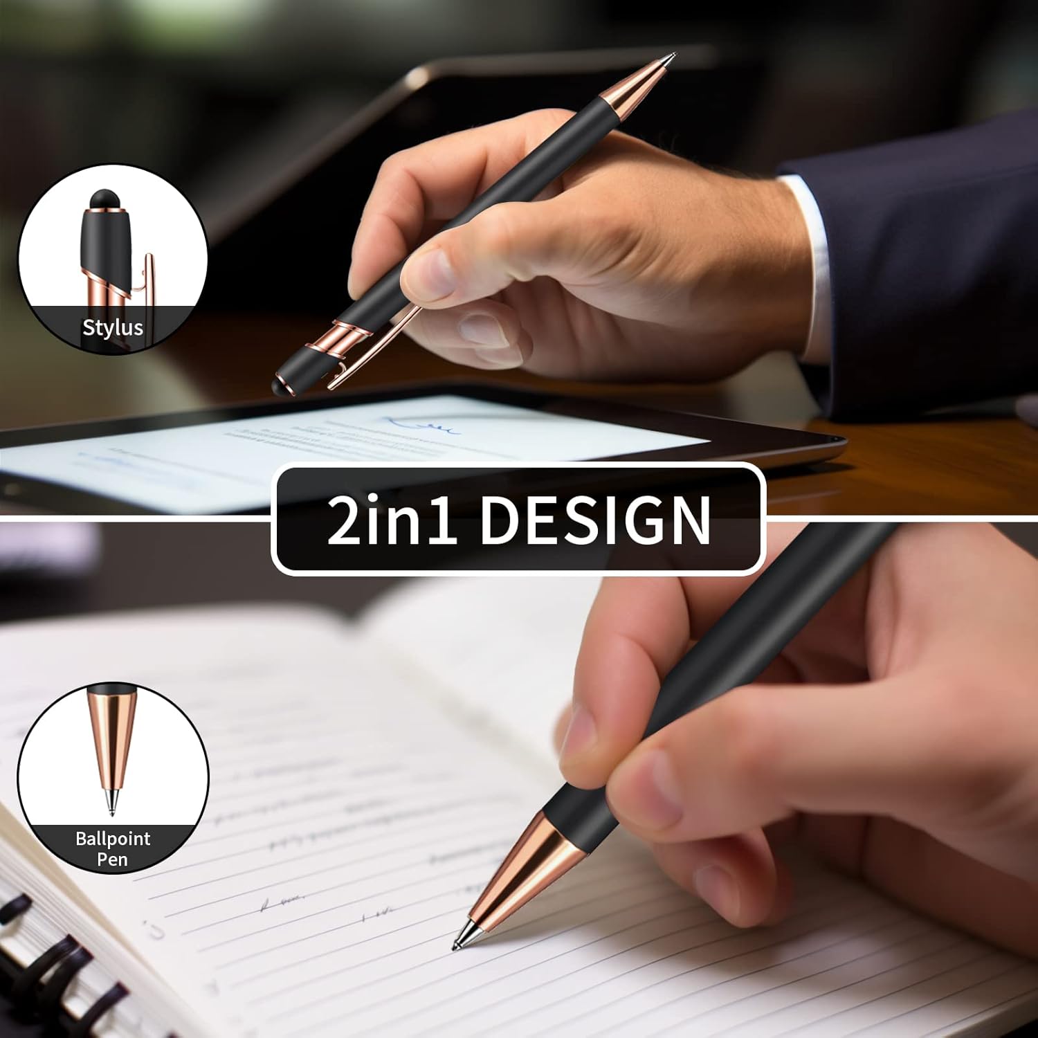 Bolígrafos personalizados con lápiz capacitivo, bolígrafo personalizado para ejecutivos, profesores y estudiantes. Regalo ideal para graduaciones,
