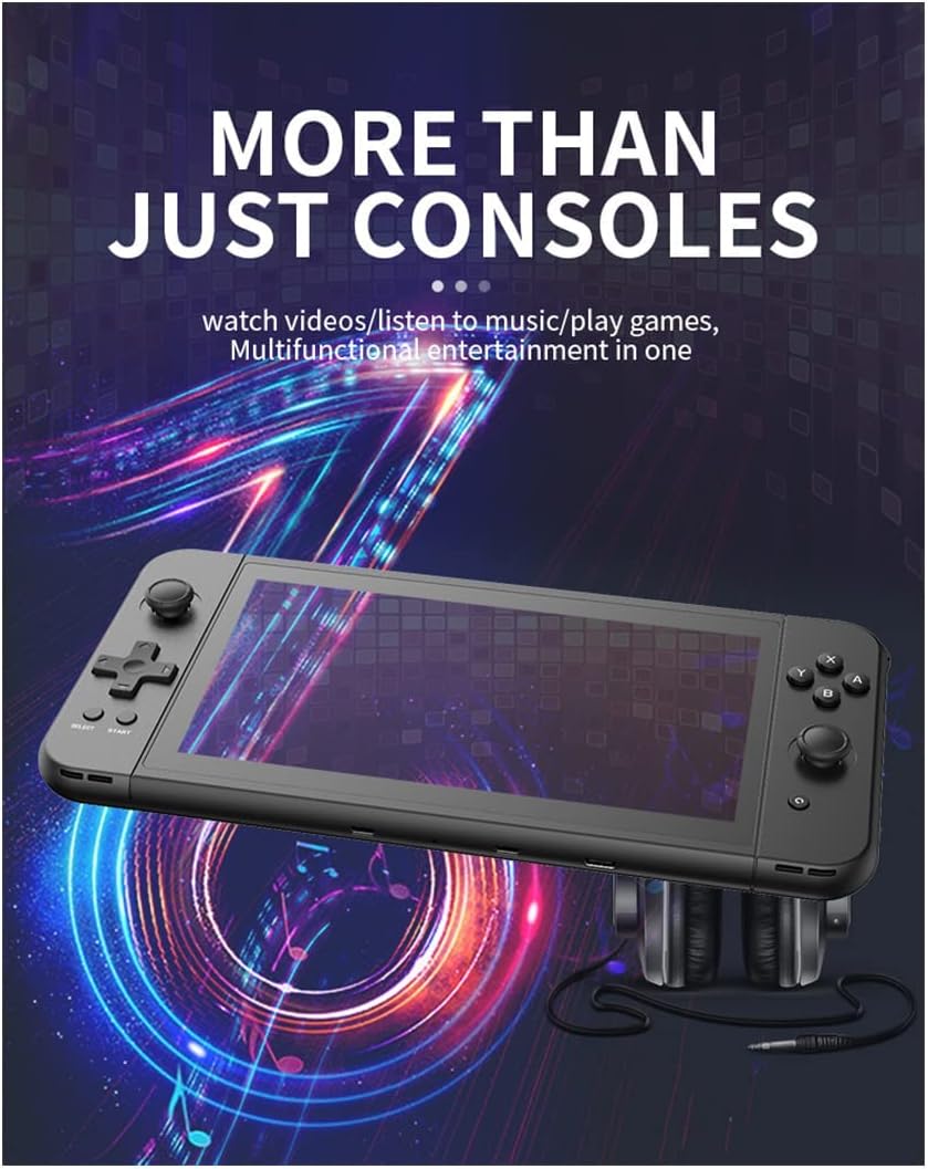 Consola de juegos portátil X70, pantalla IPS HD de 7.0 pulgadas, consolas de juegos retro, consola de videojuegos clásica con tarjetas de memoria de