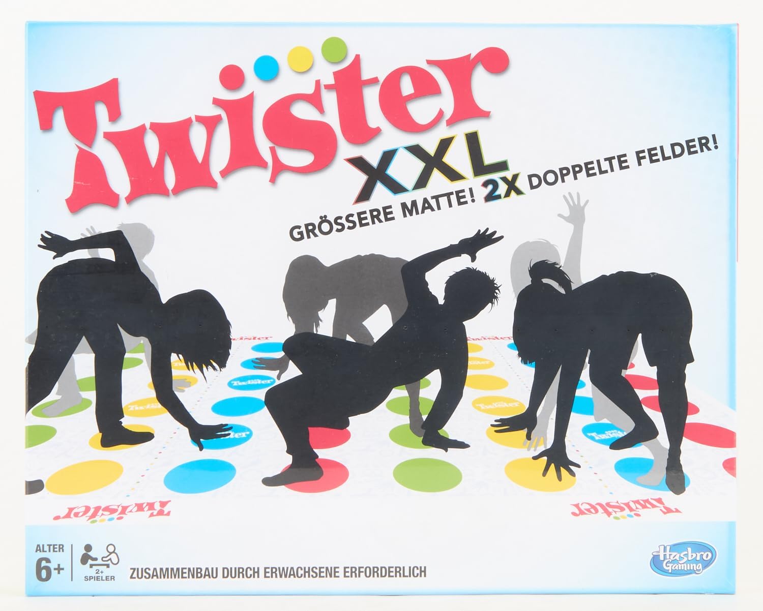 Hasbro Gaming 0 Twister Ultimate con alfombrilla más grande y más campos de color, juego para familias y niños de 6 años en adelante, compatible con