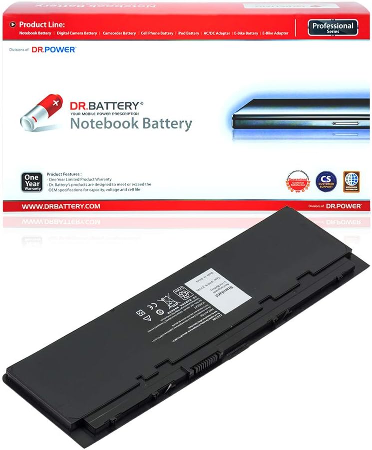 DR. BATTERY GVD76 WD52H – Batería para portátil compatible con Dell Latitude E7240 E7250 Series 0KWFFN 451-BBFW 451-BBFX FW2NM HJ8KP J31N7 KWFFN