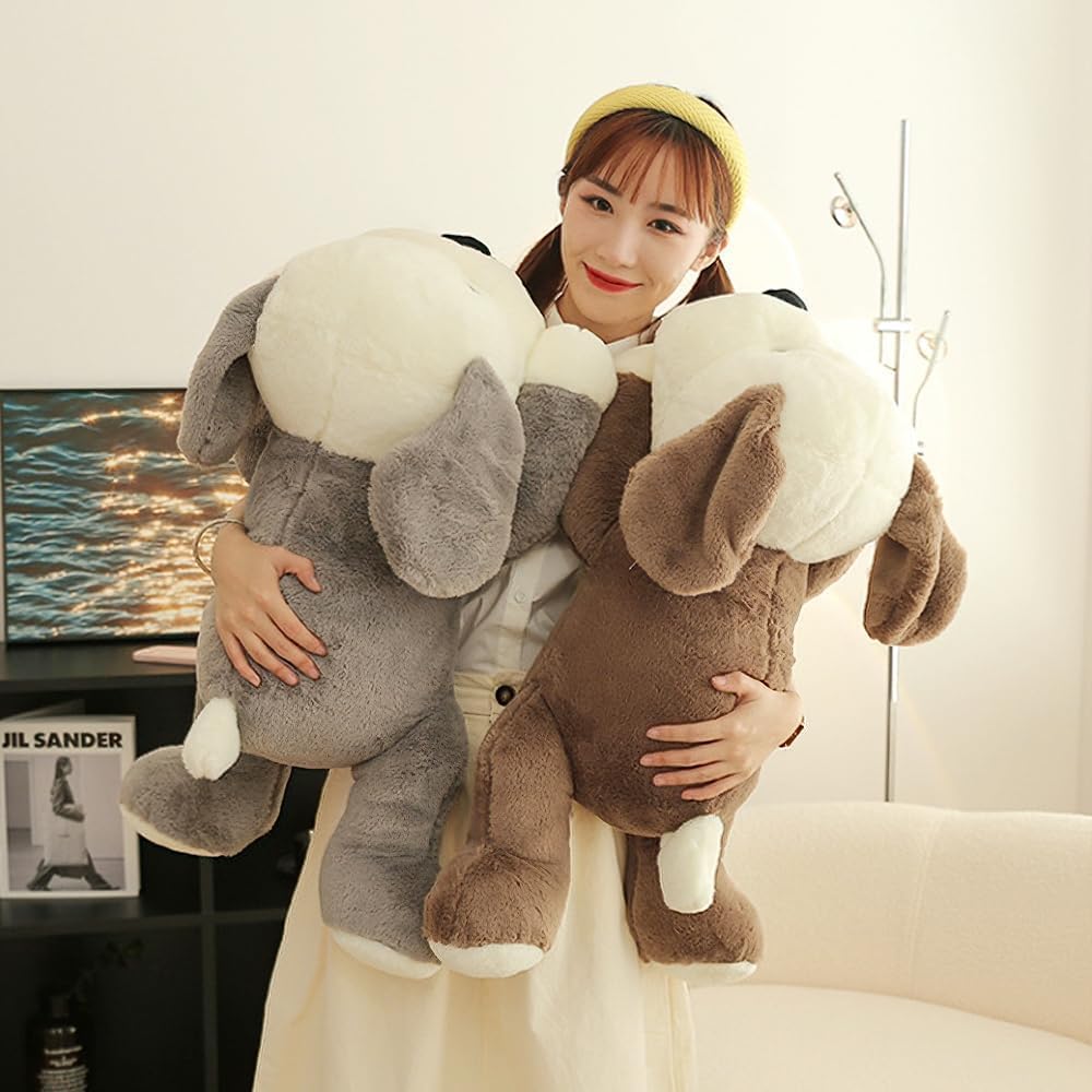 Cachorro de peluche de animal de peluche lindo perro de peluche (19.7 in19.7 pulgadas, gris)