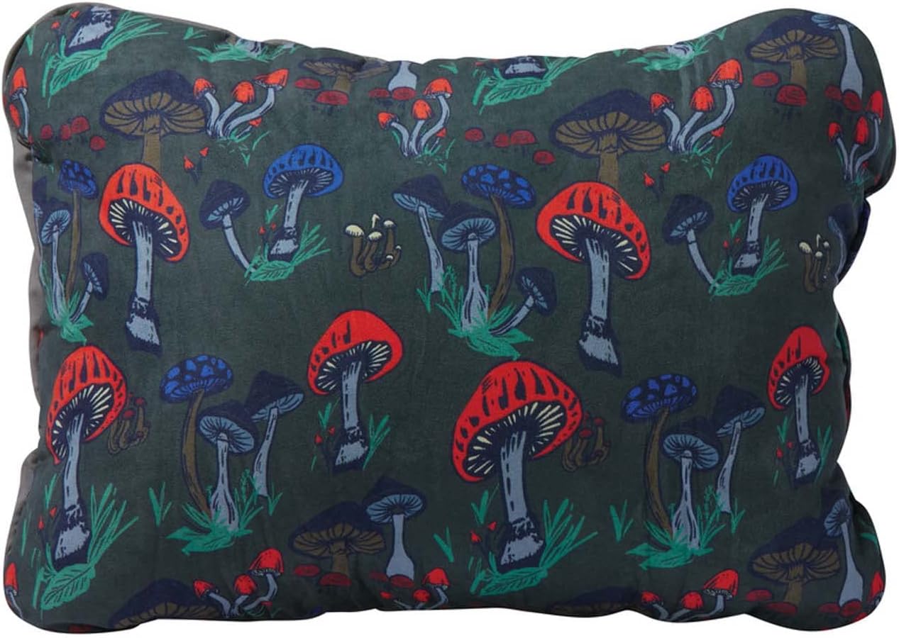 Therm-a-Rest Almohada comprimible para acampar y mochilero, tamaño grande, 16 x 23 pulgadas, estampado divertido