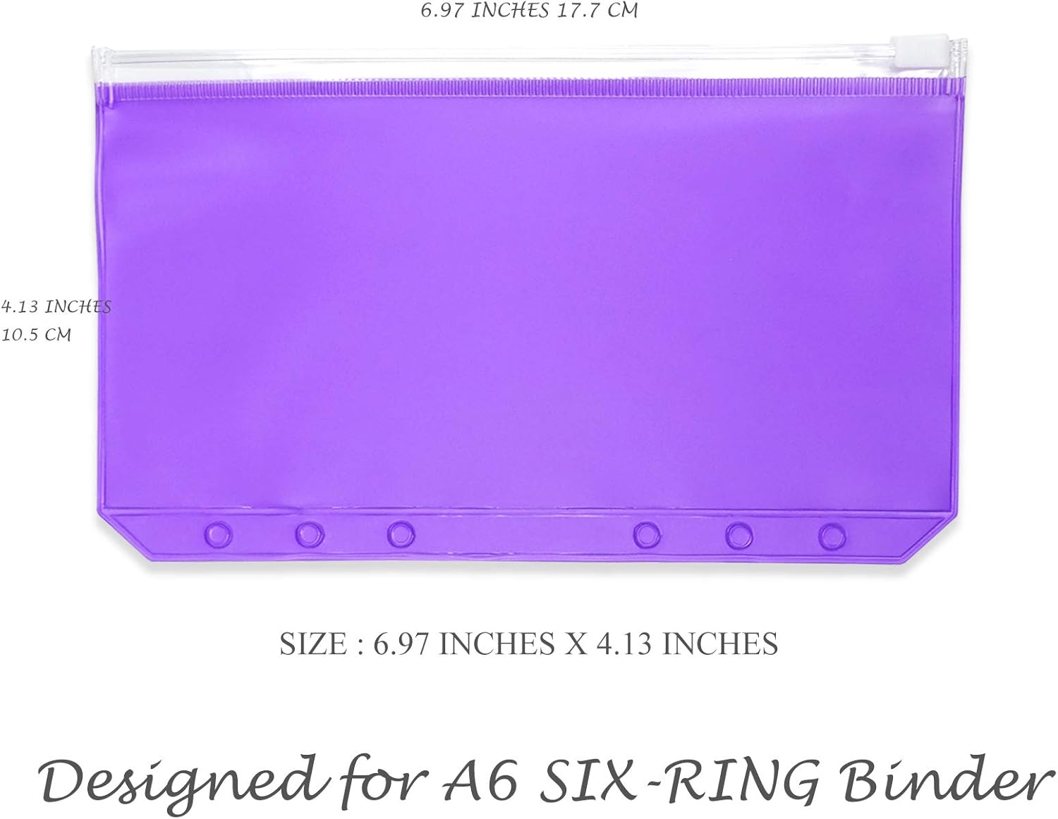Bolsillos para carpeta A6, 12 piezas, coloridos sobres de 6 agujeros para cuadernos de 6 anillas, bolsas de hojas sueltas con 6 agujeros, bolsillos