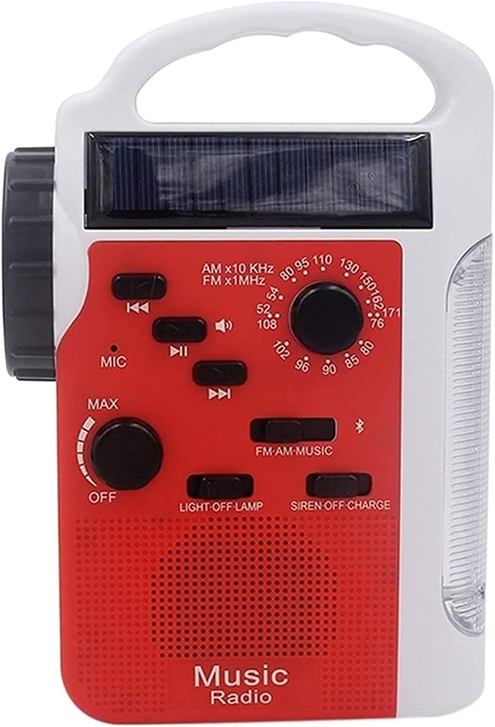 Radio meteorológica de emergencia NOAA de 2200 mAh, manivela solar, radios portátiles AMFM a pilas para el hogar, linterna, lámpara LED, alarma SOS,
