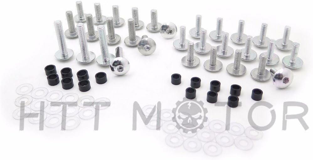 Grupo xkmt motocicleta plata normal Ronda carenado Tornillos Kit de tornillos para 2000200120022003Suzuki GSXR 75020012002GSX-R 1000