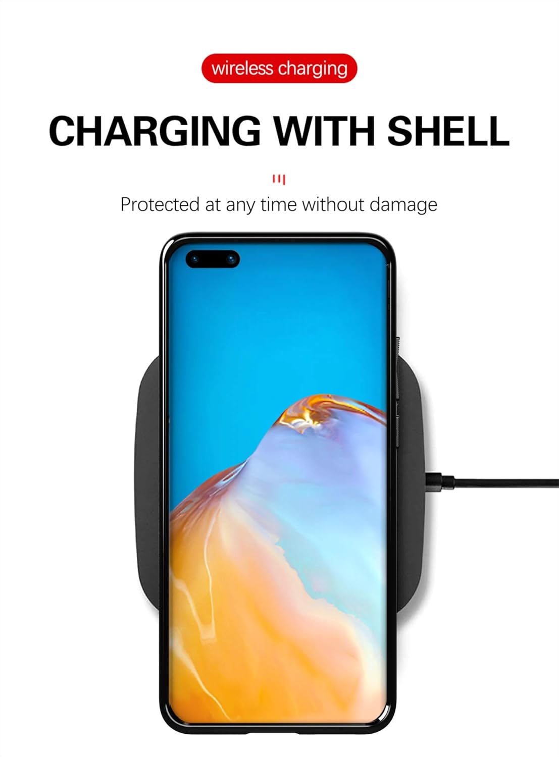 Funda de teléfono para Huawei P40 Pro, Huawei P40Pro ELS-N04, grado militar, a prueba de golpes, resistente a los arañazos, TPU suave, contraportada
