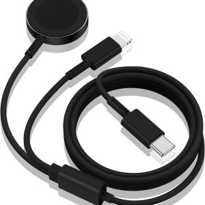 Cable de carga USB C mejorado para Apple Watch, certificado Apple MFi, cable de carga magnético para iWatch de 6 pies, cable de carga tipo C 2 en 1 Cable de carga USB C mejorado para Apple Watch, certificado Apple MFi, cable de carga magnético para iWatch de 6 pies, cable de carga tipo C 2 en 1
