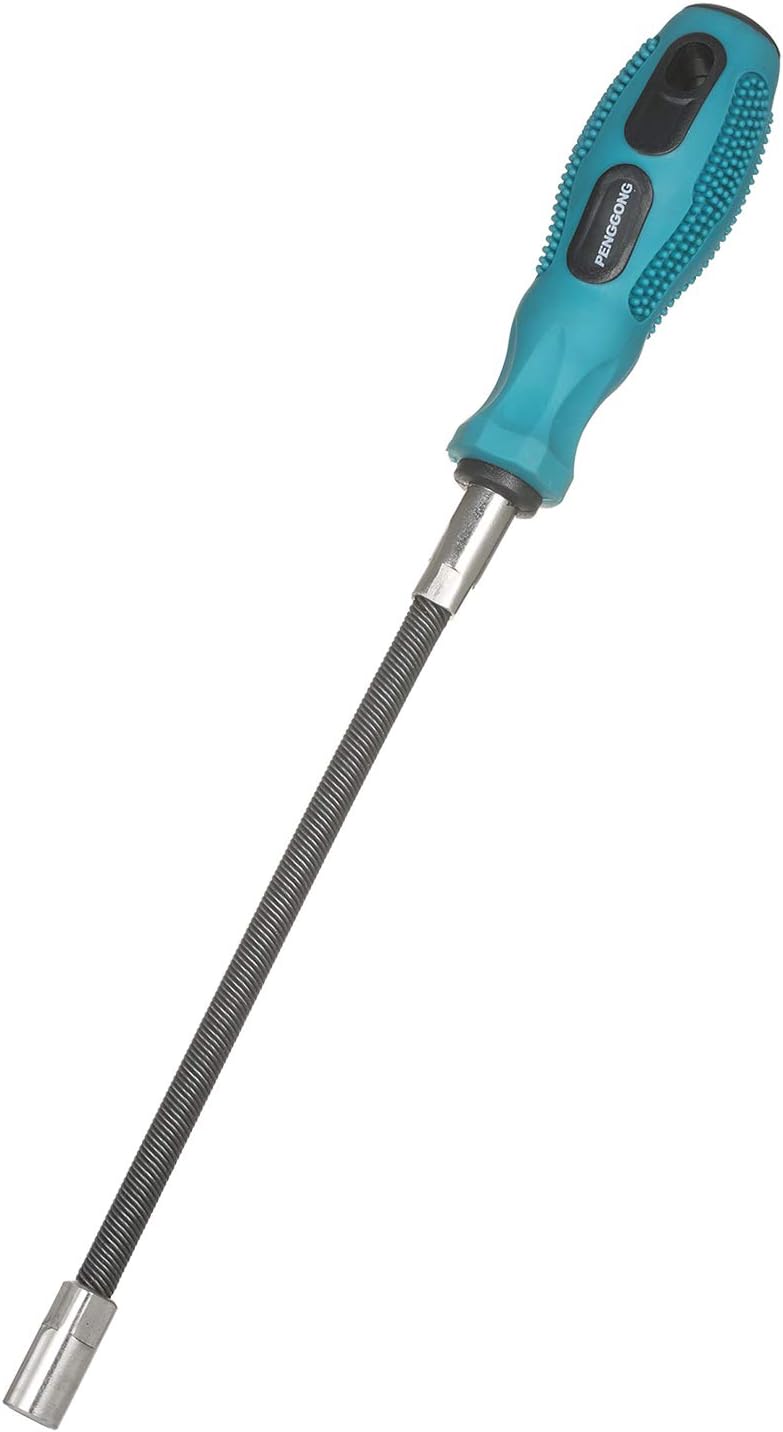 Conductor de abrazadera de manguera flexible de 0.276 in, destornillador de tuerca métrica, llave de enchufe flexible antideslizante, herramienta de