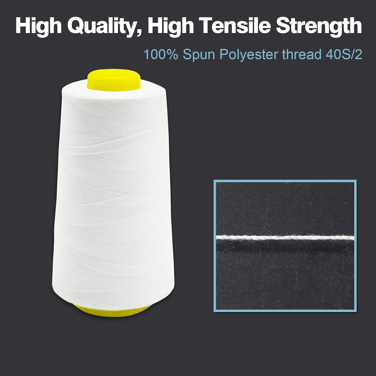 Hilo de serger, hilo multiusos para coser, hilo de jengibre, hilo de coser de poliéster, 4 conos de 3000 yardas cada carrete para hilo de máquina de