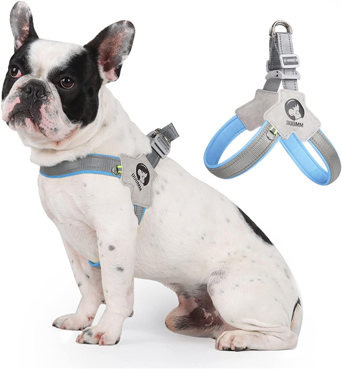 DUOMM – Arnés para perro sin tirones, acolchado de malla reflectante para cachorro, arnés ajustable cómodo y de fácil ajuste, para perros pequeños,