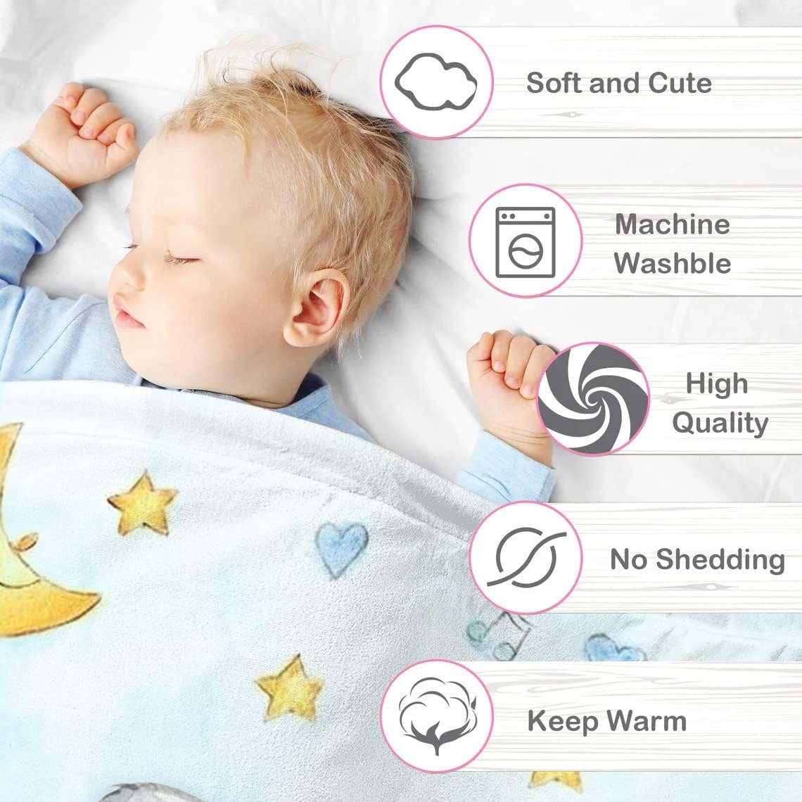UJDUYSD Manta de bebé personalizada para niños, manta de bebé personalizada con nombre súper suave para niños, manta de elefante personalizada para