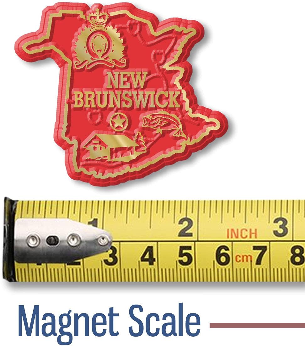 Imán de la provincia de New Brunswick por Classic Magnets, recuerdos coleccionables fabricados en los Estados Unidos