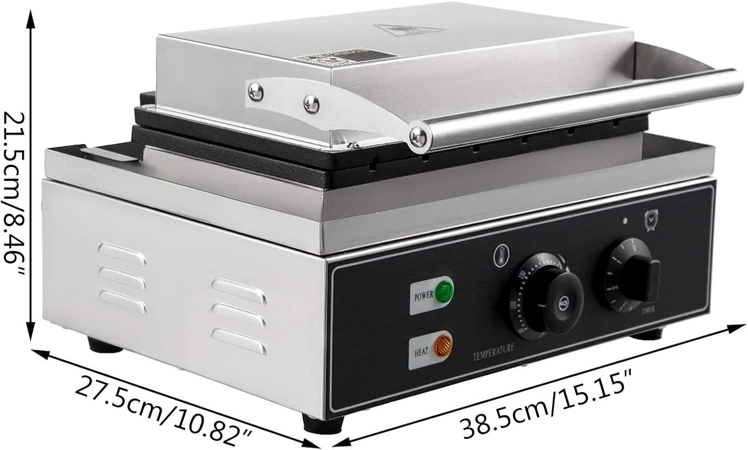 Máquina eléctrica de gofres comercial de 10 piezas, temperatura de 110 V, 122-572 , horneador de gofres belga antiadherente para restaurante y uso