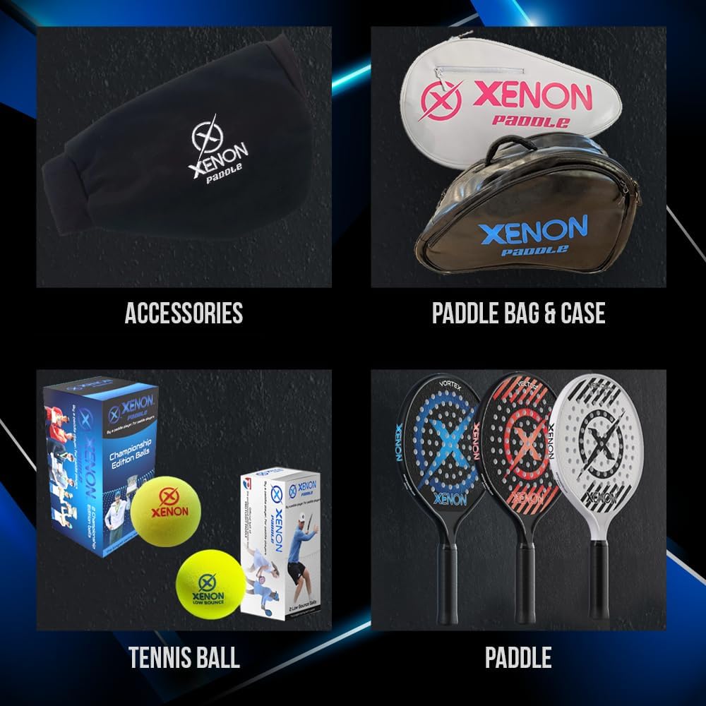 Xenon Vortex Platform – Pala de tenis con plataforma  Cabeza de gran tamaño  Punto de equilibrio uniforme  Núcleo de espuma de firmeza media