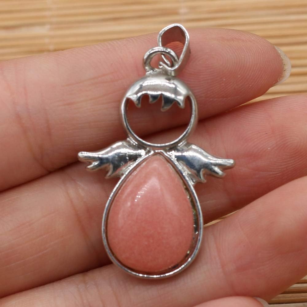 Zotoone 7 dijes de cristal de piedra natural, ángulo de 7 chakras, colgantes de piedras preciosas curativas para manualidades, collares, pulseras,
