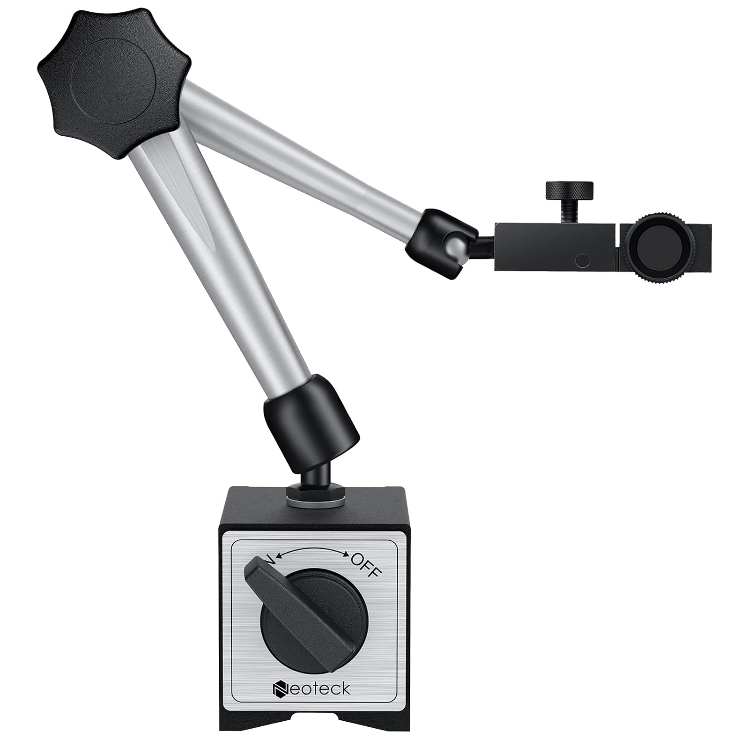 Neoteck Soporte De Base Magnética Para Indicador De Dial Digital Pro-176lbs80kg Fuerza De Tracción – Plata