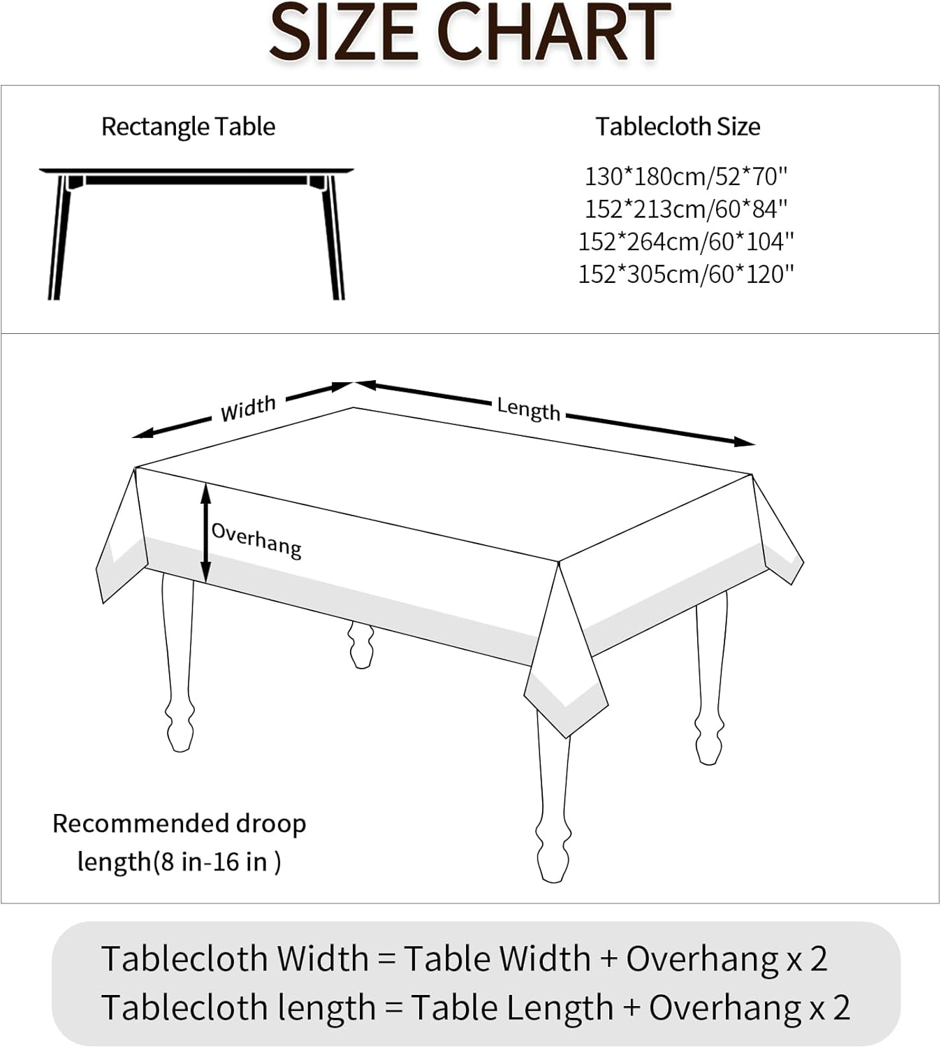 OOKSEN Mantel de encaje, mantel de plástico transparente, impermeable, rectangular, protector oblongo, para cocina, comedor, decoración de Navidad