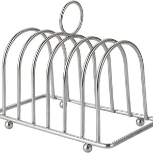 Estante de pan tostada de acero inoxidable 6 rebanadas de pan rebanadas de pan Soporte para hornear Rejilla de enfriamiento con mango Soporte de Estante de pan tostada de acero inoxidable 6 rebanadas de pan rebanadas de pan Soporte para hornear Rejilla de enfriamiento con mango Soporte de