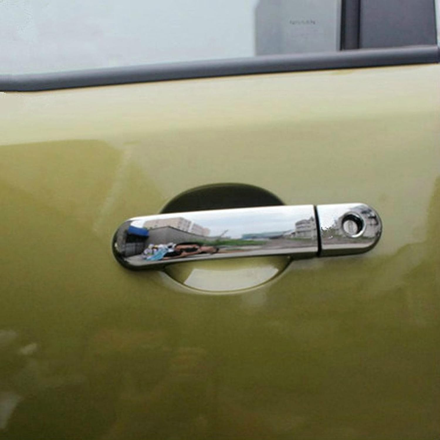 TURIM Para Nissan March Micra K12 2003-2010 Nissan Cube Z11 2002-2008 Livina 2007-2013 Cubiertas de manija de puerta de coche de fibra de carbono