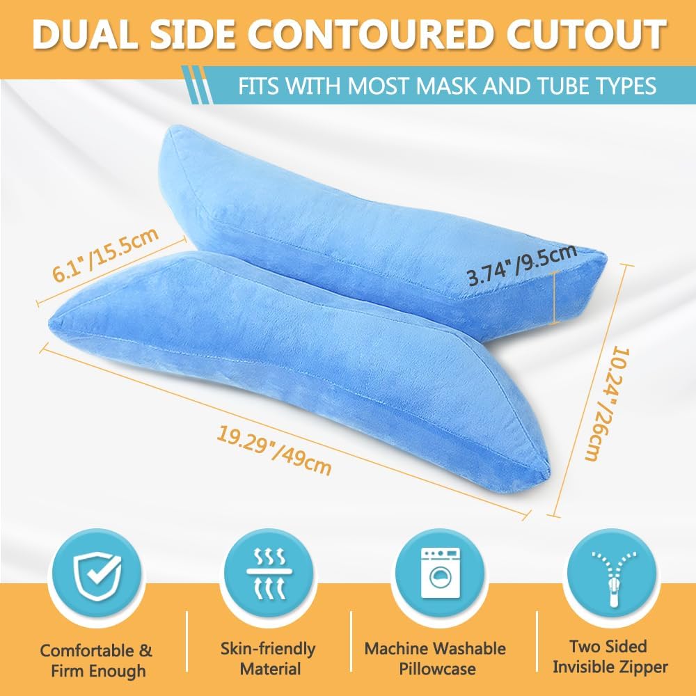 Almohada CPAP para personas que duermen de lado, almohada para máscaras CPAP, usuarios de estómago, CPAP para dormir de lado, almohadas nasales,