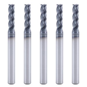 ISB – Juego de fresas cuadradas de carburo de 532 pulgadas, 4 puntas de carburo de micrograno para aceros aleados y aceros endurecidos, adecuados ISB – Juego de fresas cuadradas de carburo de 532 pulgadas, 4 puntas de carburo de micrograno para aceros aleados y aceros endurecidos, adecuados