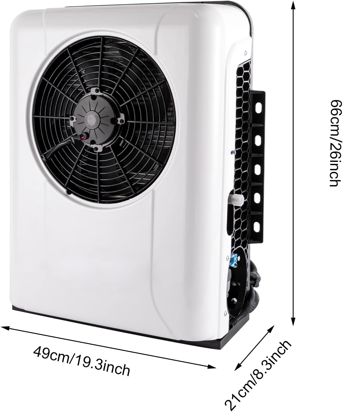 Kit de aire acondicionado de 12 V para camión, autobús, RV, 2000 W6800 BTU, kit de aire acondicionado dividido portátil para colgar, kit de aire