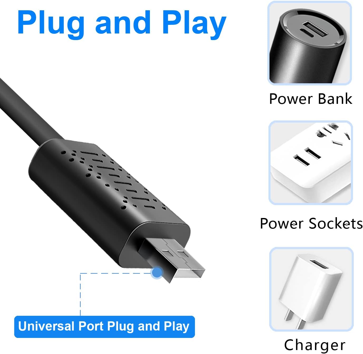 Cámara USB WiFi más pequeña, cámara remota inalámbrica HD1080P, enchufe USB, cámara de seguridad portátil, cámara de niñera, monitor de bebé con