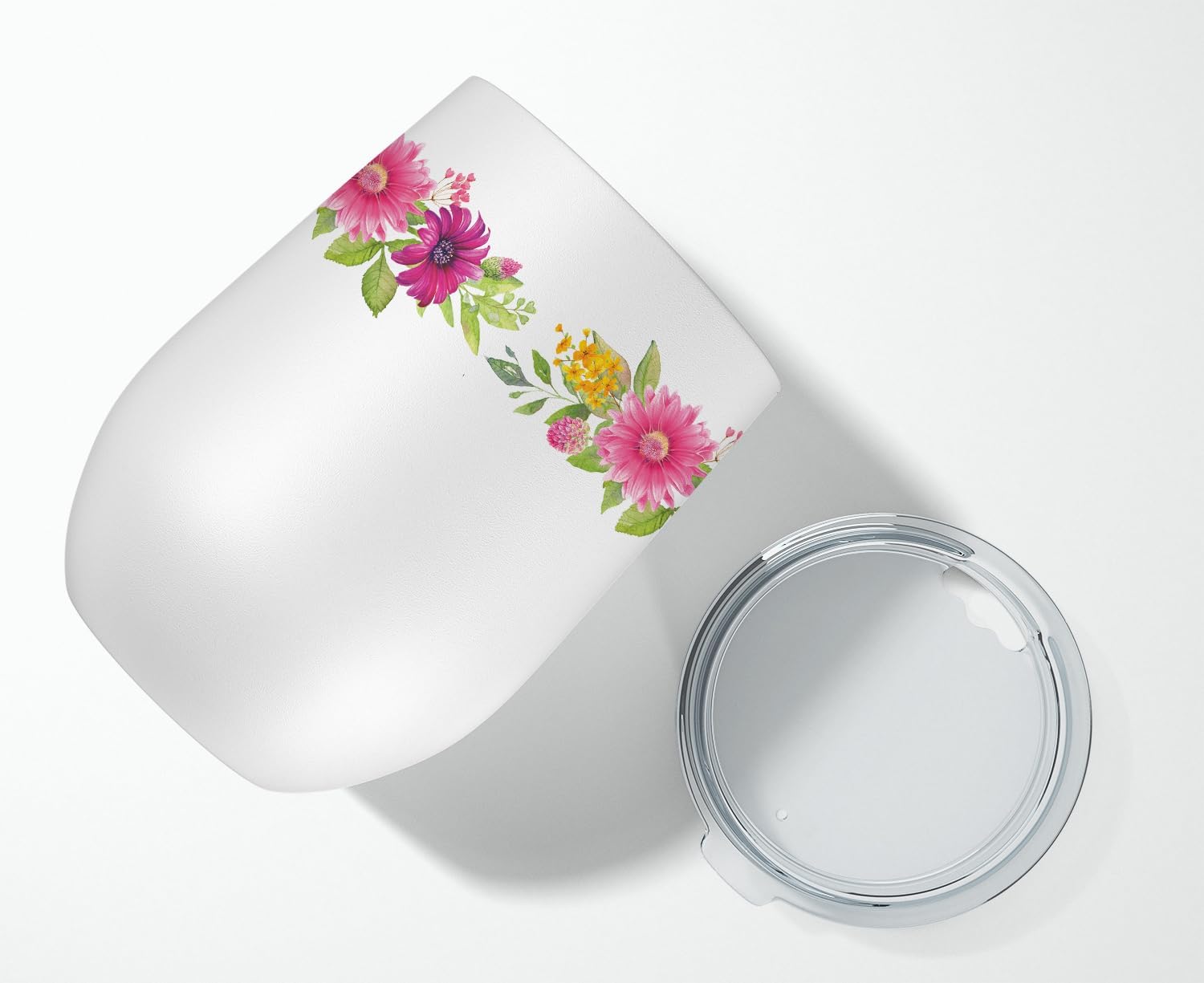 Caroline’s Treasures CK4126TBL12 Cavalier King Charles Spaniel – Vaso de vino aislado de acero inoxidable de 12 onzas con tapa, bonita taza de viaje