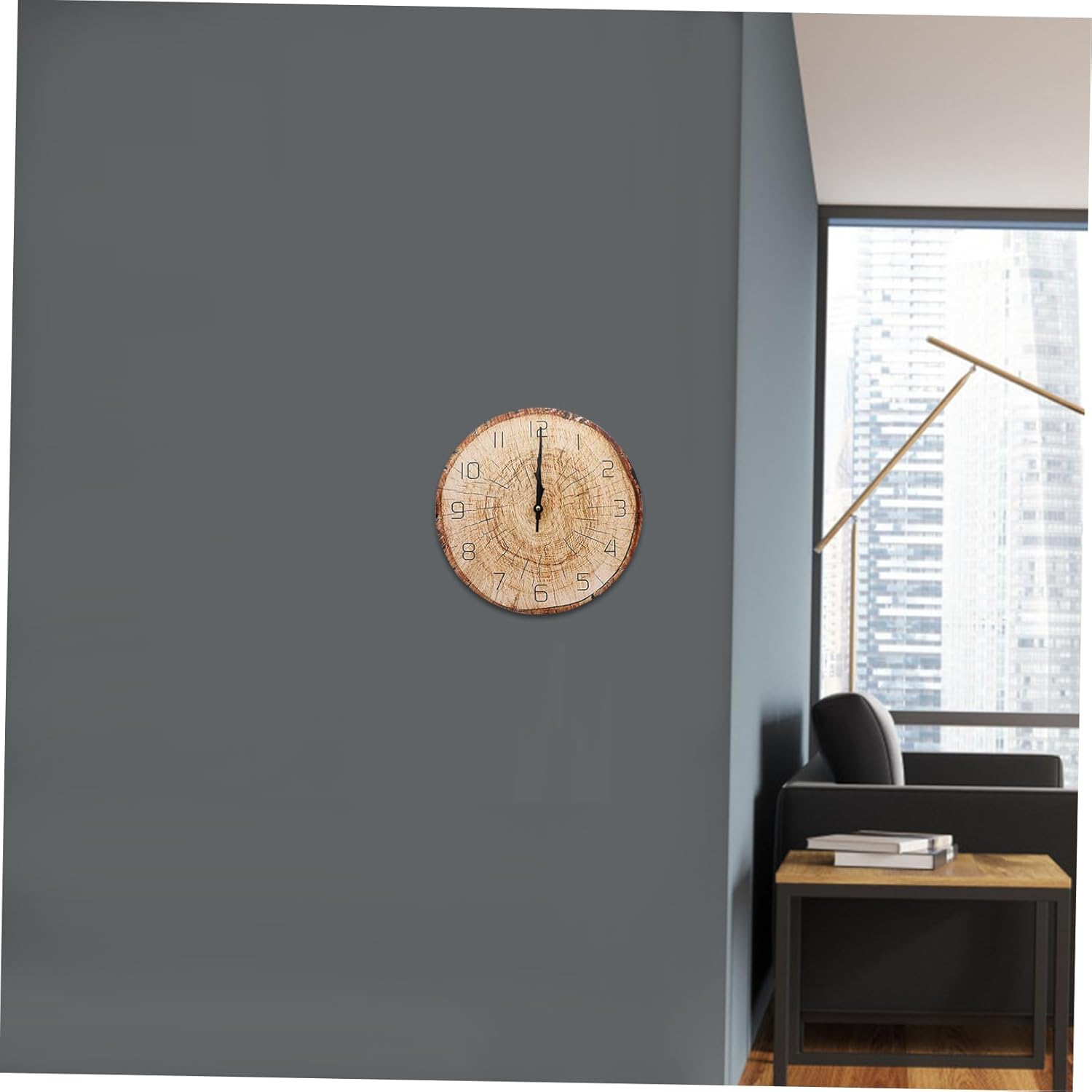 IMIKEYA 5pcs Annual Ring Wall Clock 3D Wall Clock Decor Wooden Wall Clock Bedroom Wall Clock Simple Wall Clock Clocks Rustic Home Decor Stylish