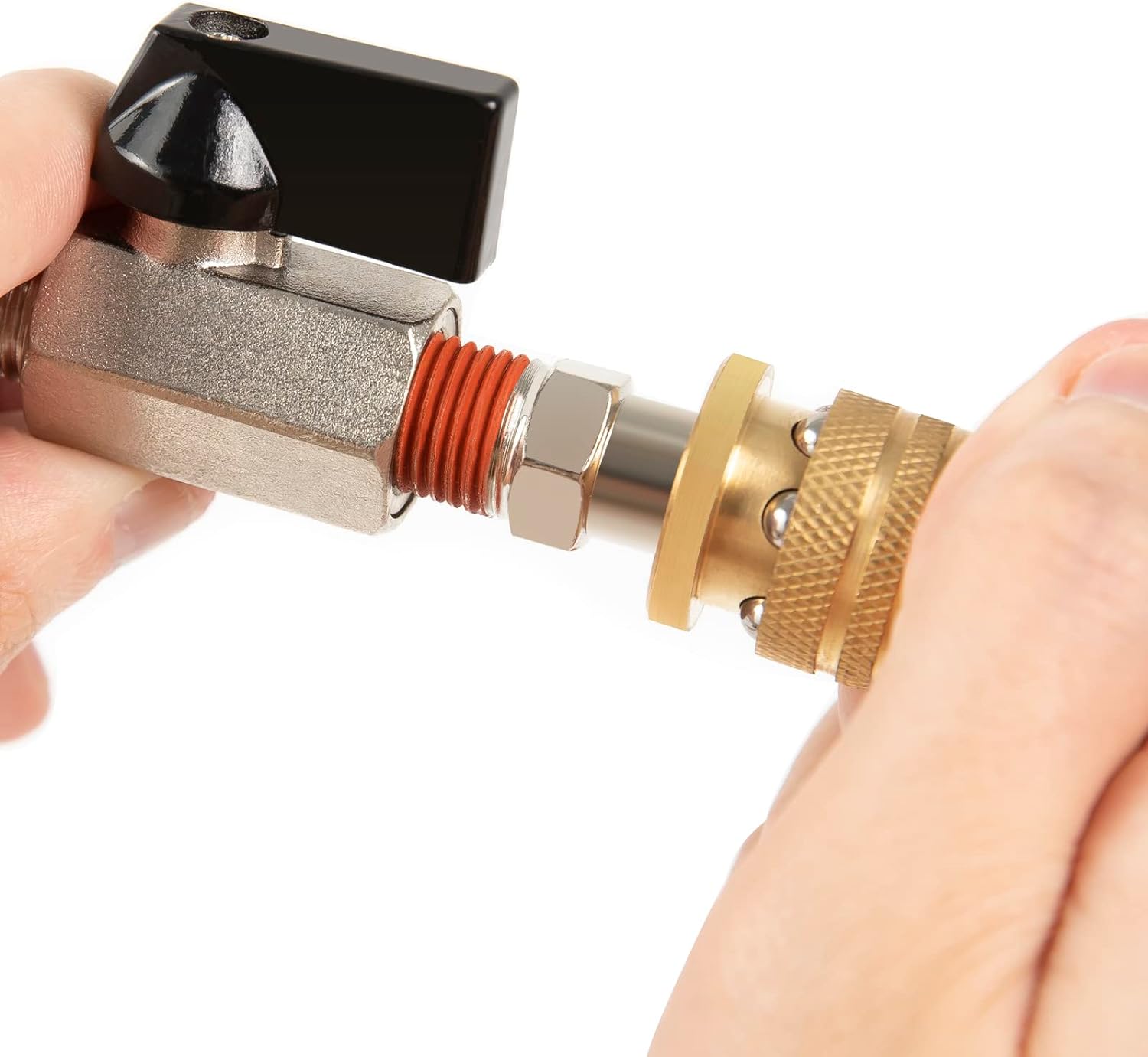 Enchufe de aire estilo T automotriz, enchufes neumáticos macho NPT de 12 pulgada, accesorios para compresores de aire (paquete de 5)
