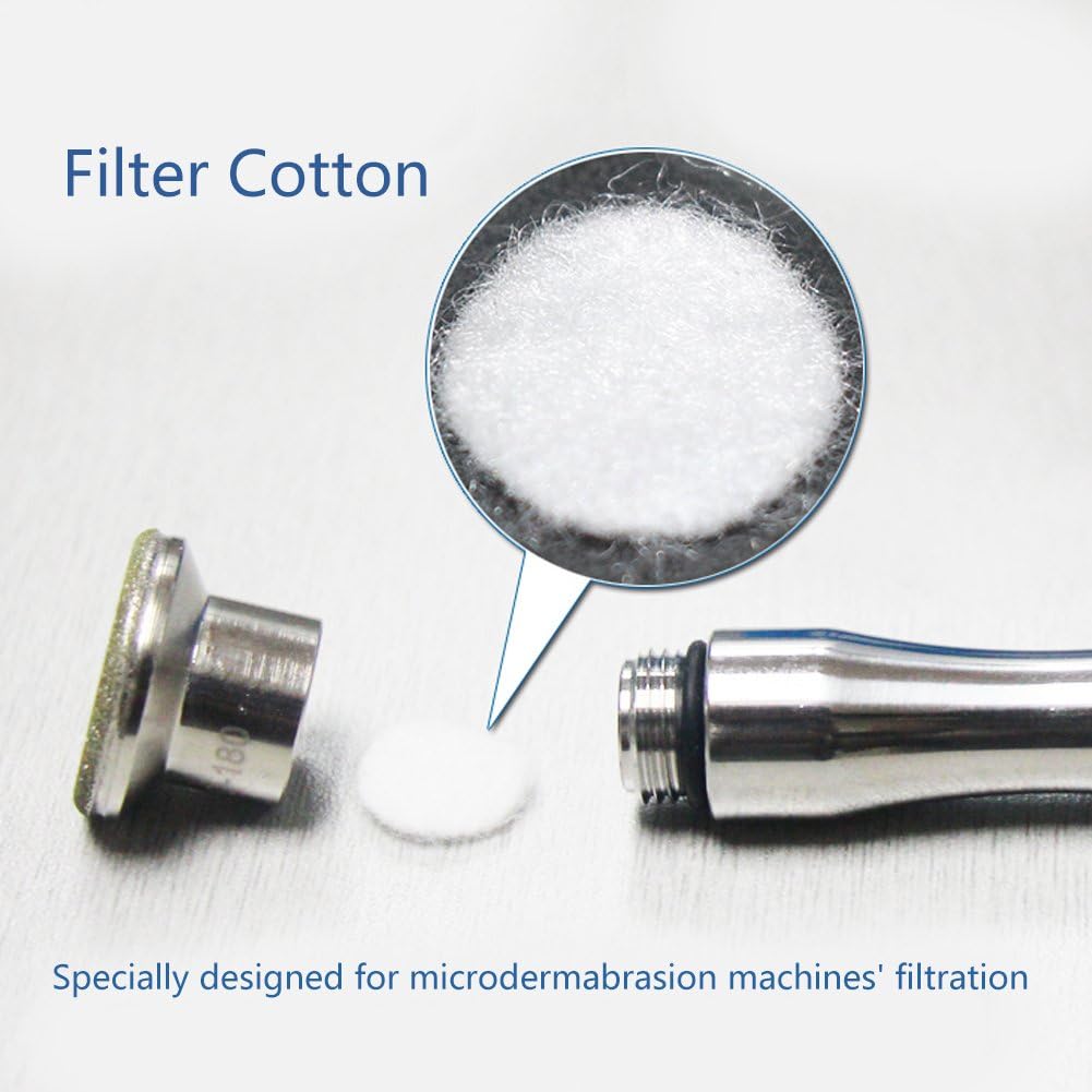 100 filtros de algodón, filtros de algodón opcionales de 7 diámetros diferentes, filtros de repuesto para aspiradora facial, accesorios de esponja