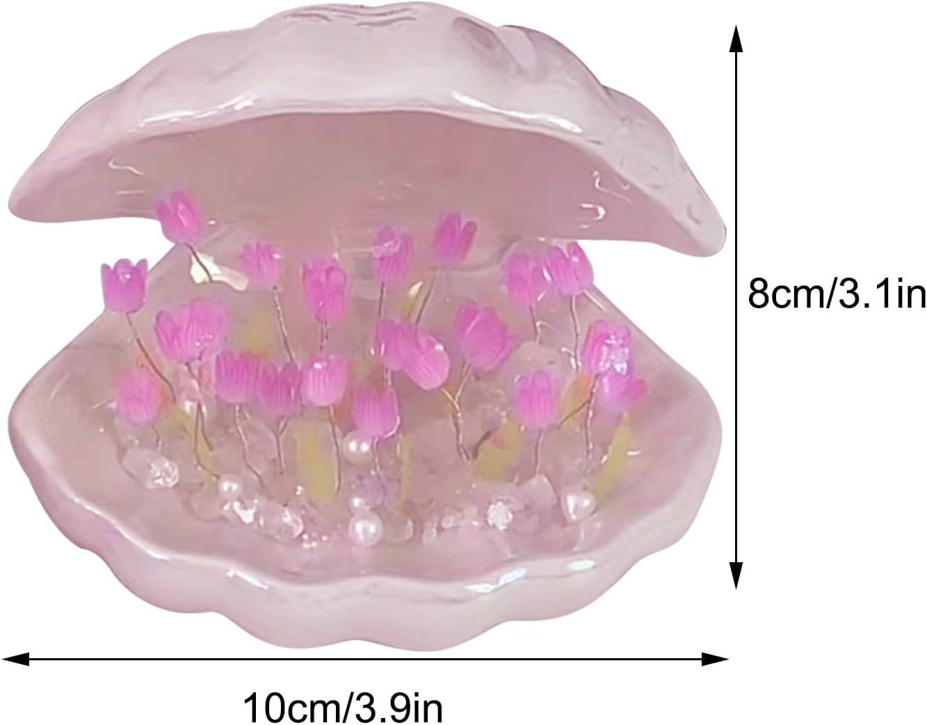BestAlice Luz nocturna de tulipán, lámpara de flor de tulipán hecha a mano, lámpara de mesa de dormir de flores de simulación, luz LED romántica de