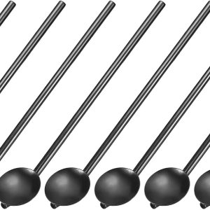 uxcell Pajitas de cuchara de acero inoxidable, 8 popotes reutilizables de metal de mango largo de 7.5 pulgadas, pajitas de paja de forma redonda uxcell Pajitas de cuchara de acero inoxidable, 8 popotes reutilizables de metal de mango largo de 7.5 pulgadas, pajitas de paja de forma redonda