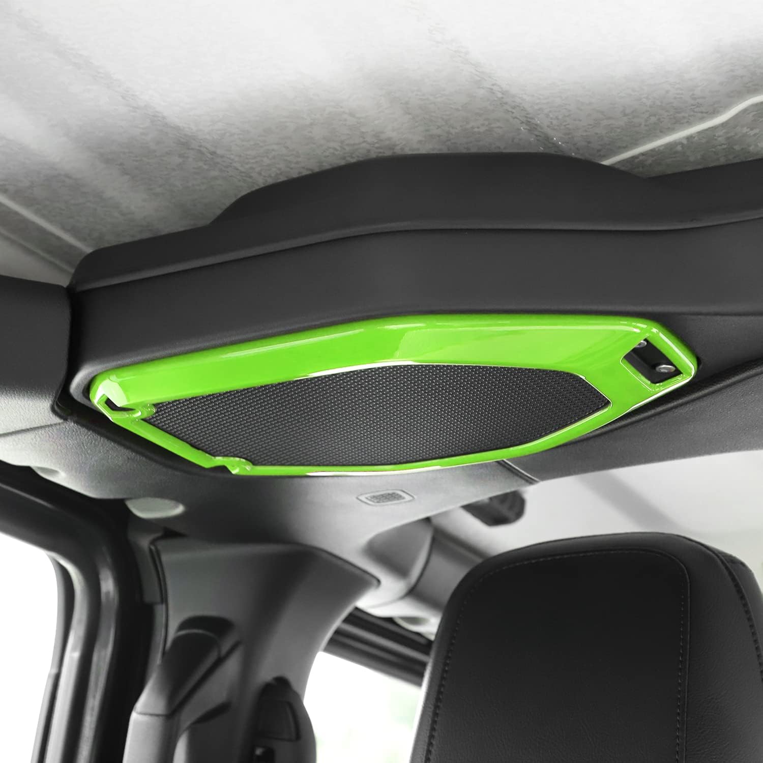 Voodonala Para Jeep JL JT Altavoz Audio Trim Top & A Pillar Trim para 2018-2022 Jeep Wrangler JL JLU Gladiator JT, ABS Verde 4 piezas