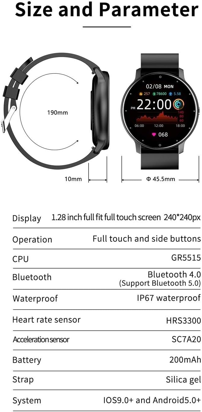 Para Samsung Galaxy A11 FK Trading Smart Watch, reloj de seguimiento de actividad física para hombres y mujeres, IP67 impermeable pantalla táctil