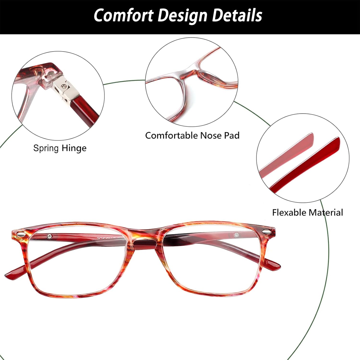 JOSCHOO Paquete de 2 lentes progresivos de lectura multienfoque con bloqueo de luz azul para mujeres y hombres