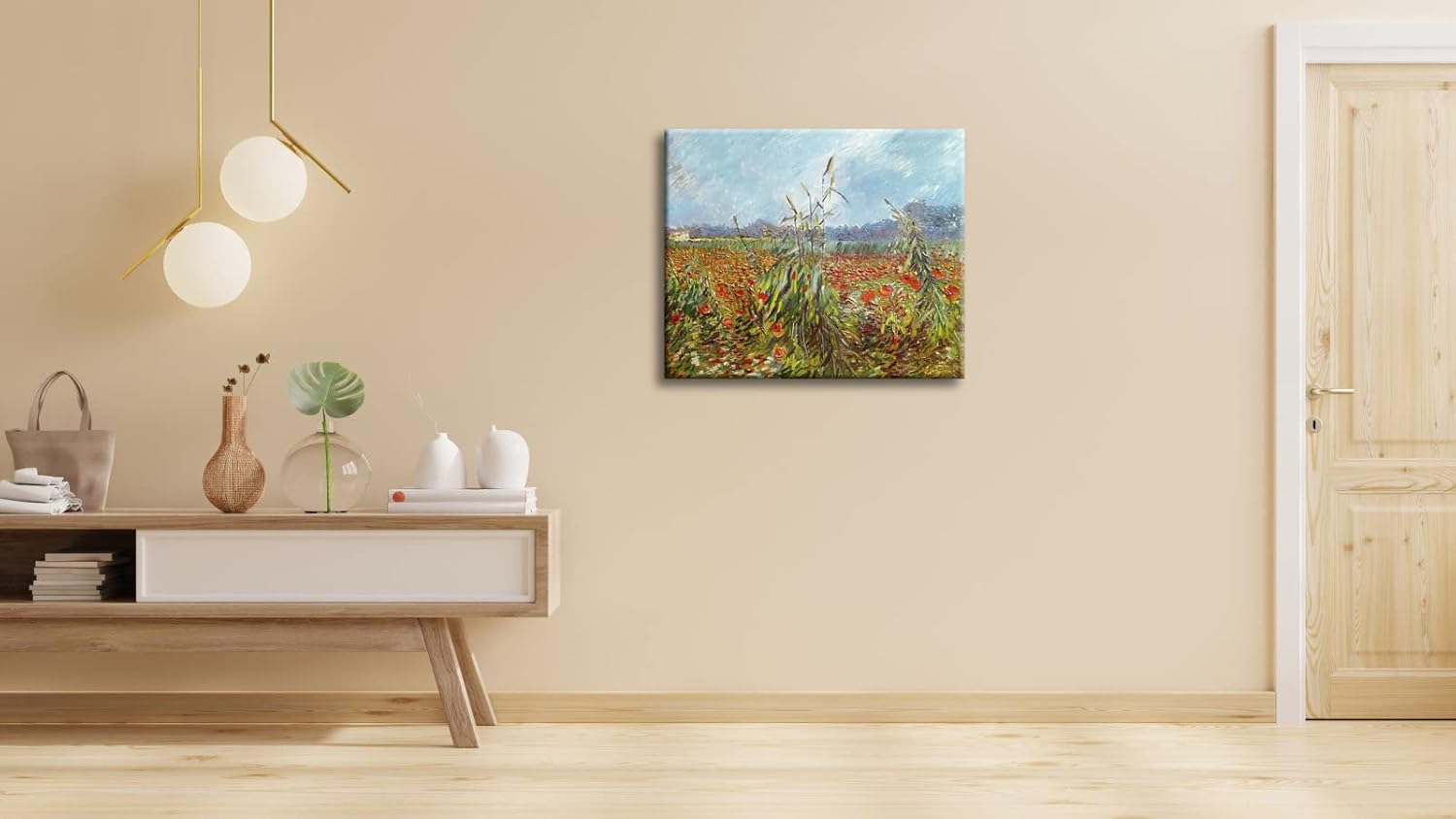 Wieco Art Impresiones en lienzo con orejas verdes de trigo por Vincent Van Gogh, impresionismo, lienzo para pared, pinturas famosas, obras de arte