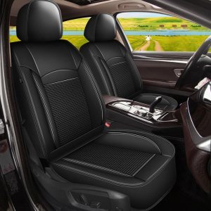 2 fundas de asiento delantero de automóvil para Mazda CX30 2020-2024, de piel de seda de hielo, transpirable, impermeable, compatible con bolsa de 2 fundas de asiento delantero de automóvil para Mazda CX30 2020-2024, de piel de seda de hielo, transpirable, impermeable, compatible con bolsa de