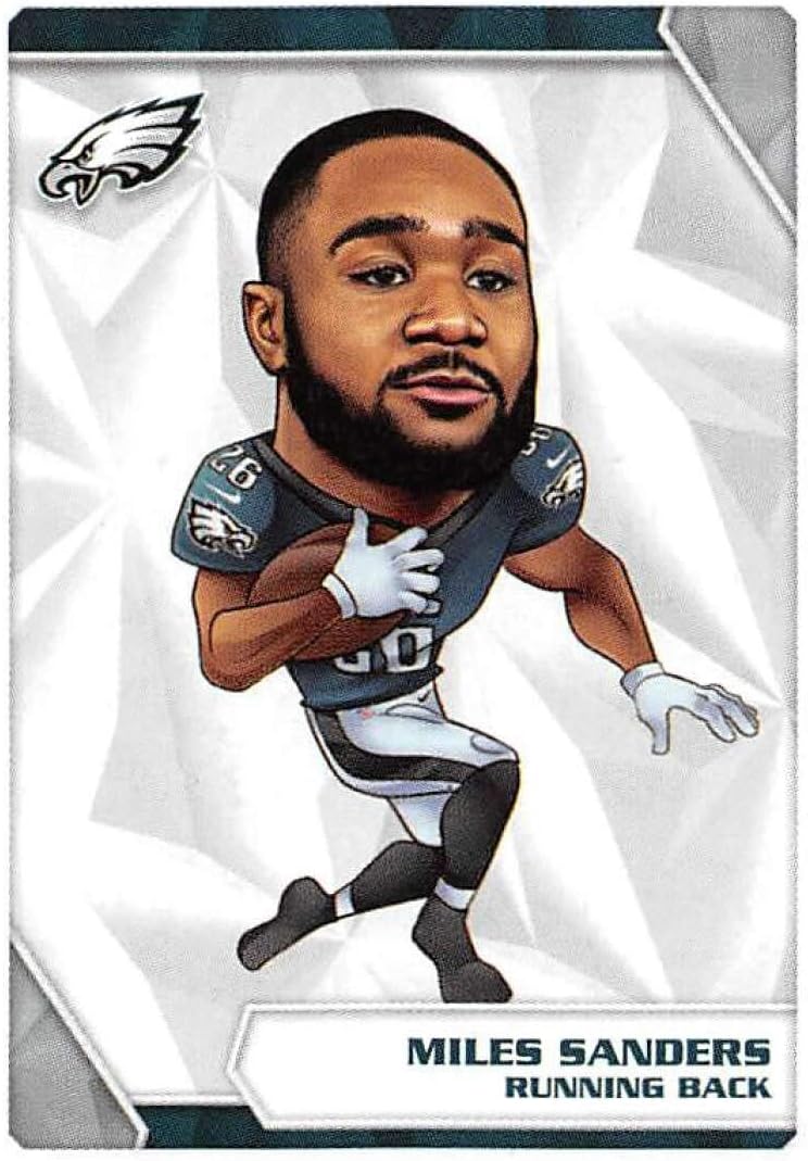 2020 Panini NFL Stickers Football #327 Miles Sanders Philadelphia Eagles Fathead Official 1.5 X 2.5 Inch Album Sticker