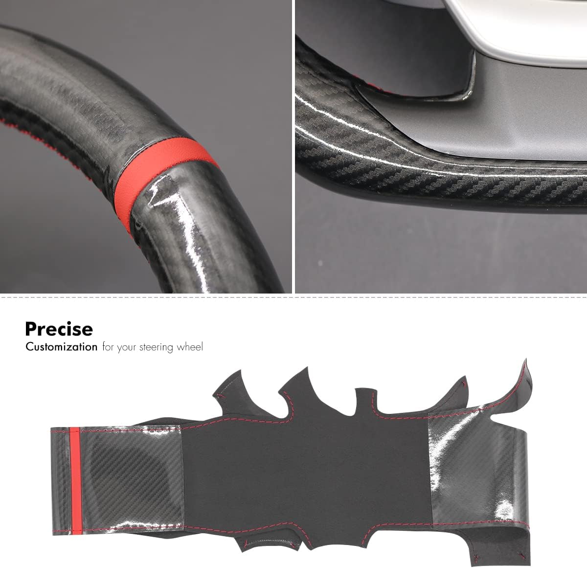 MEWANT Fundas para volante de automóvil para Chevrolet Corvette (C7) 2015-2019 Corvette Stingray Chevrolet Z06 cosido a mano
