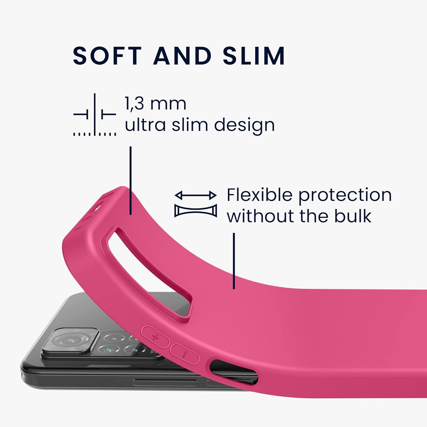 kwmobile Funda compatible con Xiaomi Redmi Note 11 ProNote 11 Pro (5G)  Note 12 Pro (4G) – Funda protectora de silicona TPU suave y delgada – Rosa
