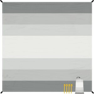 Manta de playa impermeable a prueba de arena, 110 x 110 pulgadas, alfombra de playa grande libre de arena para 1-8 adultos, manta de picnic al aire Manta de playa impermeable a prueba de arena, 110 x 110 pulgadas, alfombra de playa grande libre de arena para 1-8 adultos, manta de picnic al aire