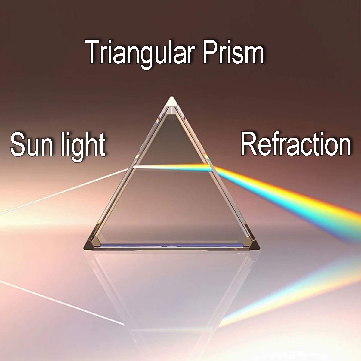 Toolly Paquete de 4 prismas de fotografía de cristal óptico K9, incluye bola de cristal de 1.969 in, cubo de cristal de 1.969 in, prisma triangular